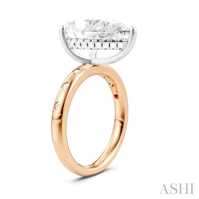 Pear Shape Semi-Mount Diamond Engagement Ring