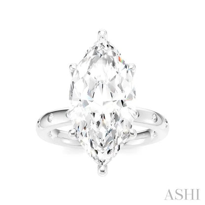 Marquise Shape Semi-Mount Diamond Engagement Ring