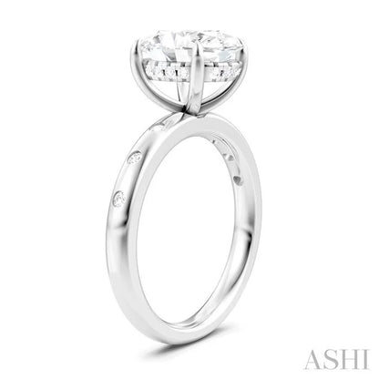 Oval Shape Semi-Mount Diamond Engagement Ring
