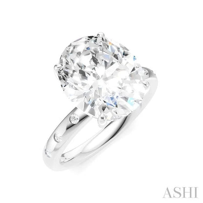 Oval Shape Semi-Mount Diamond Engagement Ring