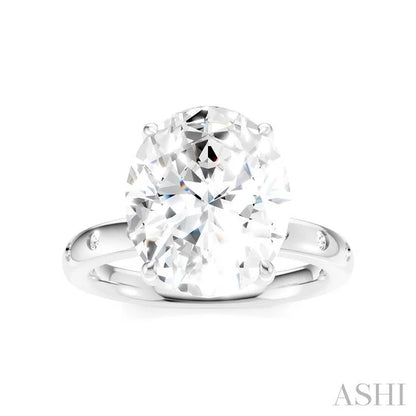 Oval Shape Semi-Mount Diamond Engagement Ring