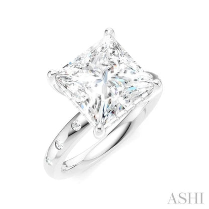 Princess Shape Semi-Mount Diamond Engagement Ring