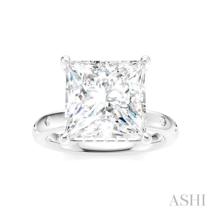 Princess Shape Semi-Mount Diamond Engagement Ring