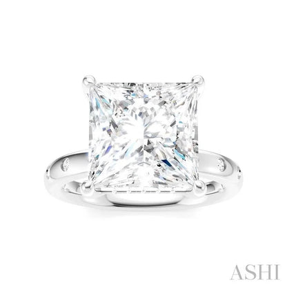 Princess Shape Semi-Mount Diamond Engagement Ring