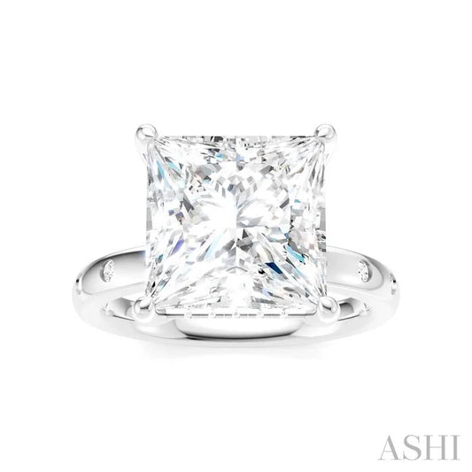 Princess Shape Semi-Mount Diamond Engagement Ring
