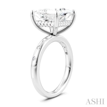 Princess Shape Semi-Mount Diamond Engagement Ring