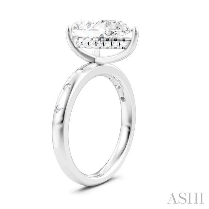 Pear Shape Semi-Mount Diamond Engagement Ring