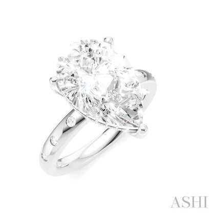 Pear Shape Semi-Mount Diamond Engagement Ring