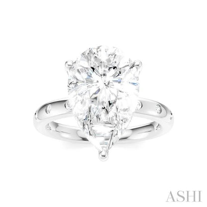Pear Shape Semi-Mount Diamond Engagement Ring