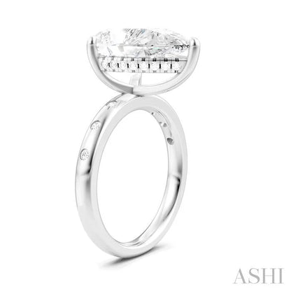 Pear Shape Semi-Mount Diamond Engagement Ring