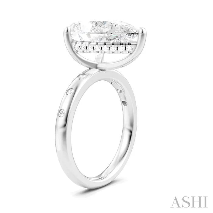 Pear Shape Semi-Mount Diamond Engagement Ring