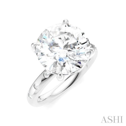 Round Shape Semi-Mount Diamond Engagement Ring