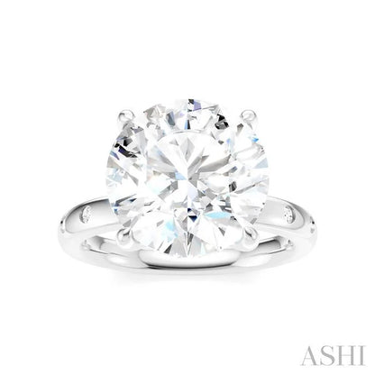 Round Shape Semi-Mount Diamond Engagement Ring