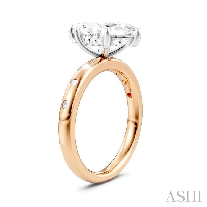 Marquise Shape Semi-Mount Diamond Engagement Ring