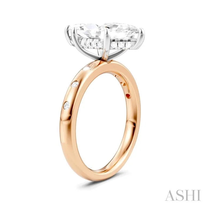 Marquise Shape Semi-Mount Diamond Engagement Ring