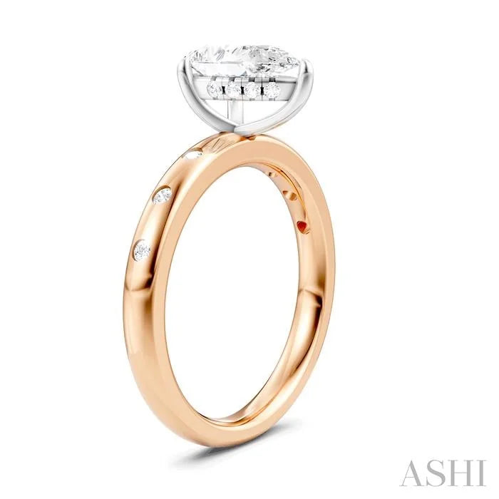 Pear Shape Semi-Mount Diamond Engagement Ring