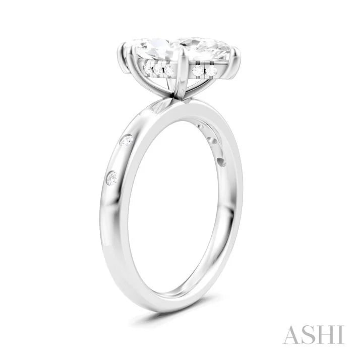 Marquise Shape Semi-Mount Diamond Engagement Ring