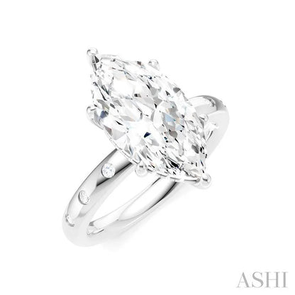 Marquise Shape Semi-Mount Diamond Engagement Ring
