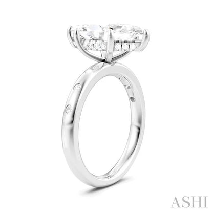 Marquise Shape Semi-Mount Diamond Engagement Ring
