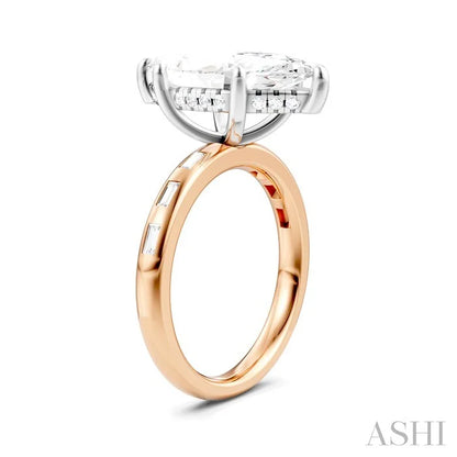 Marquise Shape Semi-Mount Diamond Engagement Ring