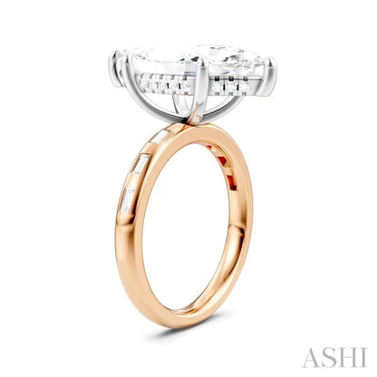 Marquise Shape Semi-Mount Diamond Engagement Ring