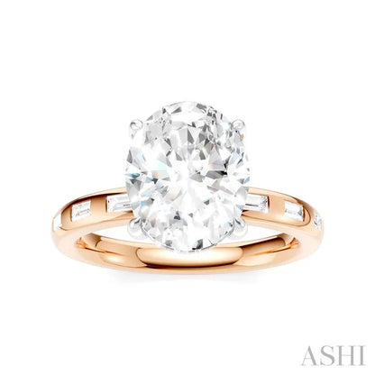 Oval Shape Semi-Mount Diamond Engagement Ring
