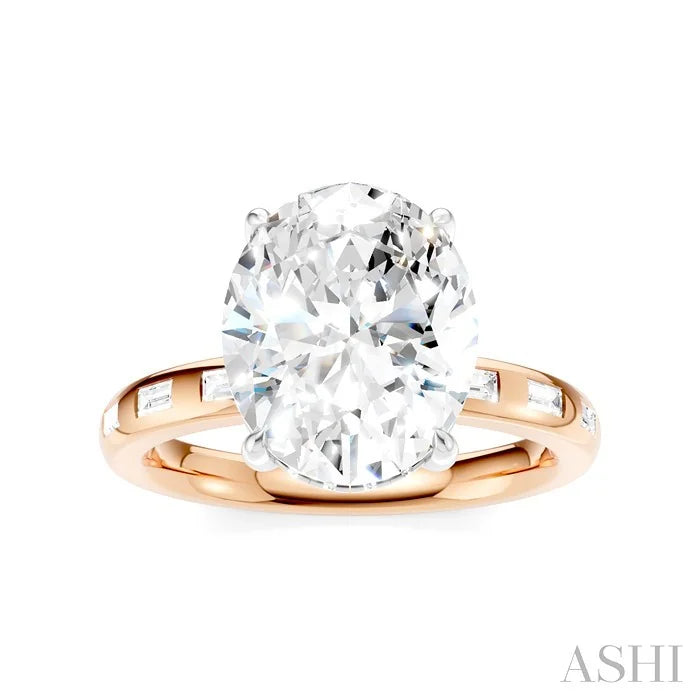 Oval Shape Semi-Mount Diamond Engagement Ring