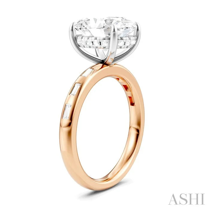 Oval Shape Semi-Mount Diamond Engagement Ring