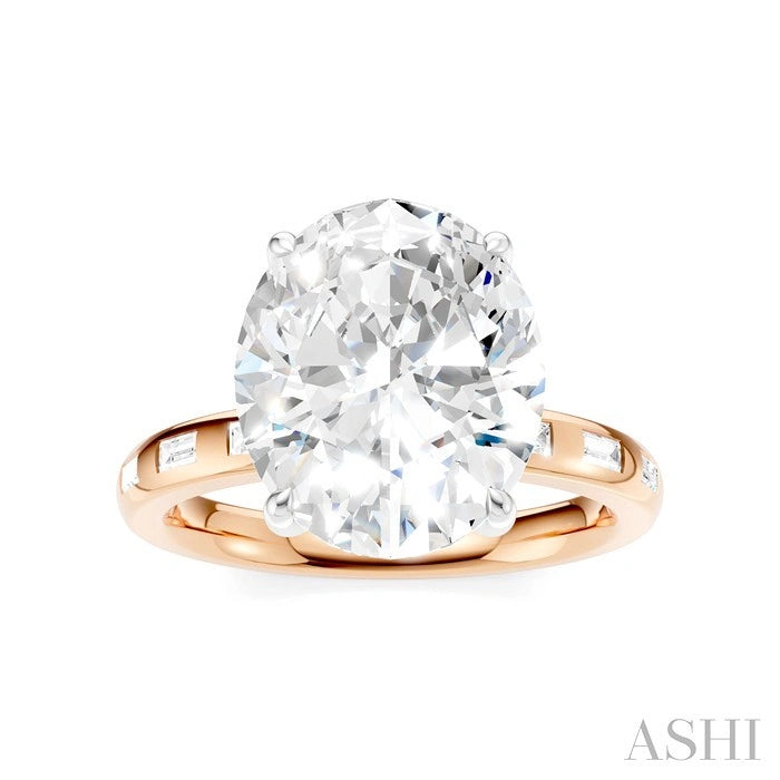 Oval Shape Semi-Mount Diamond Engagement Ring