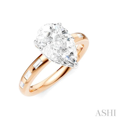Pear Shape Semi-Mount Diamond Engagement Ring