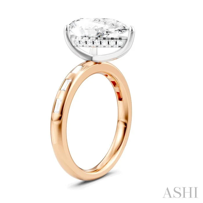 Pear Shape Semi-Mount Diamond Engagement Ring