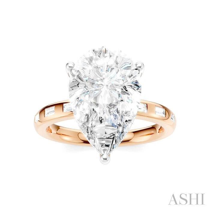 Pear Shape Semi-Mount Diamond Engagement Ring