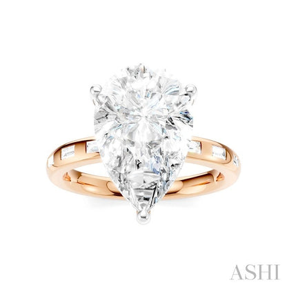 Pear Shape Semi-Mount Diamond Engagement Ring