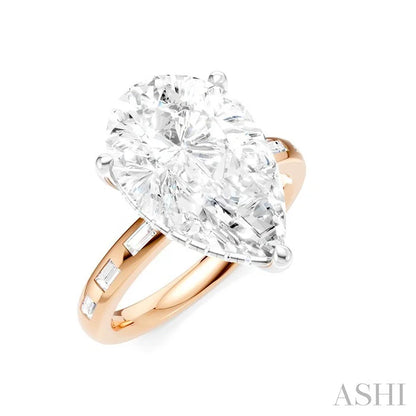 Pear Shape Semi-Mount Diamond Engagement Ring