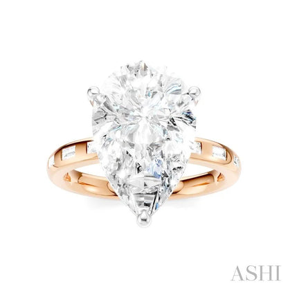 Pear Shape Semi-Mount Diamond Engagement Ring