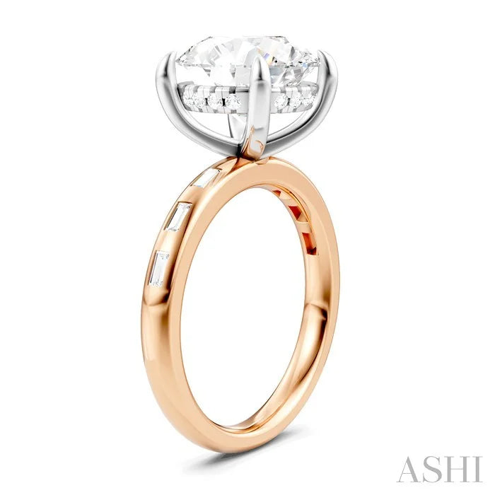 Round Shape Semi-Mount Diamond Engagement Ring