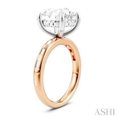 Round Shape Semi-Mount Diamond Engagement Ring