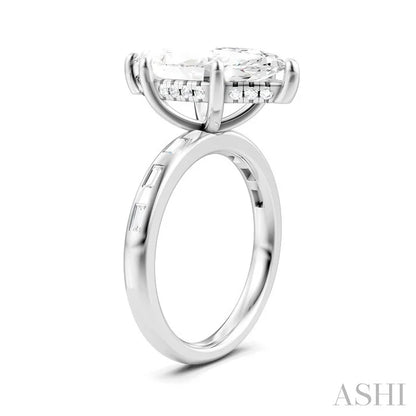 Marquise Shape Semi-Mount Diamond Engagement Ring