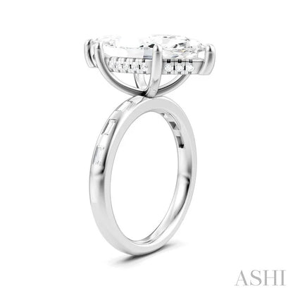 Marquise Shape Semi-Mount Diamond Engagement Ring