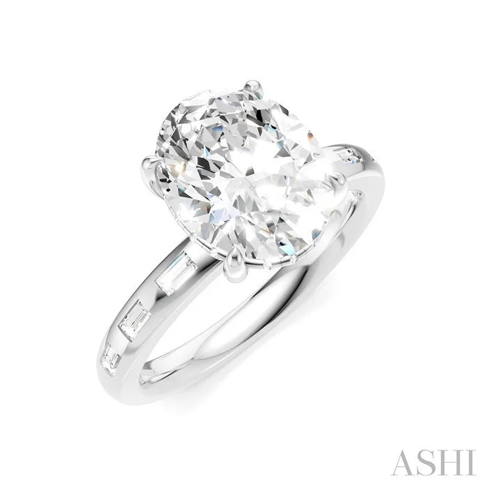 Oval Shape Semi-Mount Diamond Engagement Ring