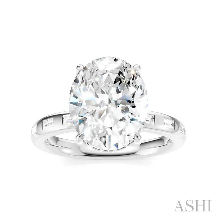 Oval Shape Semi-Mount Diamond Engagement Ring