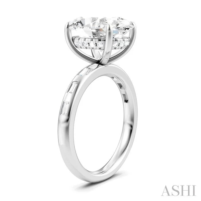 Oval Shape Semi-Mount Diamond Engagement Ring