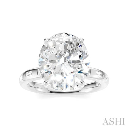 Oval Shape Semi-Mount Diamond Engagement Ring