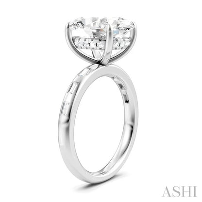 Oval Shape Semi-Mount Diamond Engagement Ring