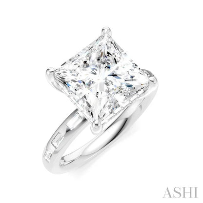 Princess Shape Semi-Mount Diamond Engagement Ring