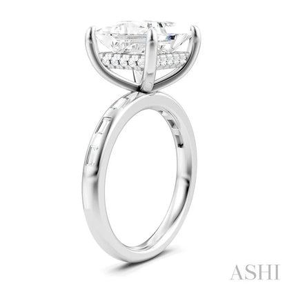 Princess Shape Semi-Mount Diamond Engagement Ring
