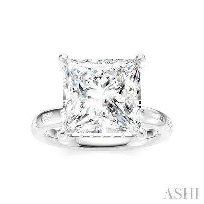 Princess Shape Semi-Mount Diamond Engagement Ring
