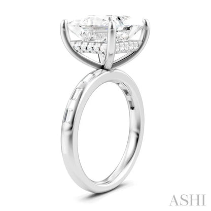 Princess Shape Semi-Mount Diamond Engagement Ring