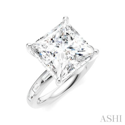 Princess Shape Semi-Mount Diamond Engagement Ring