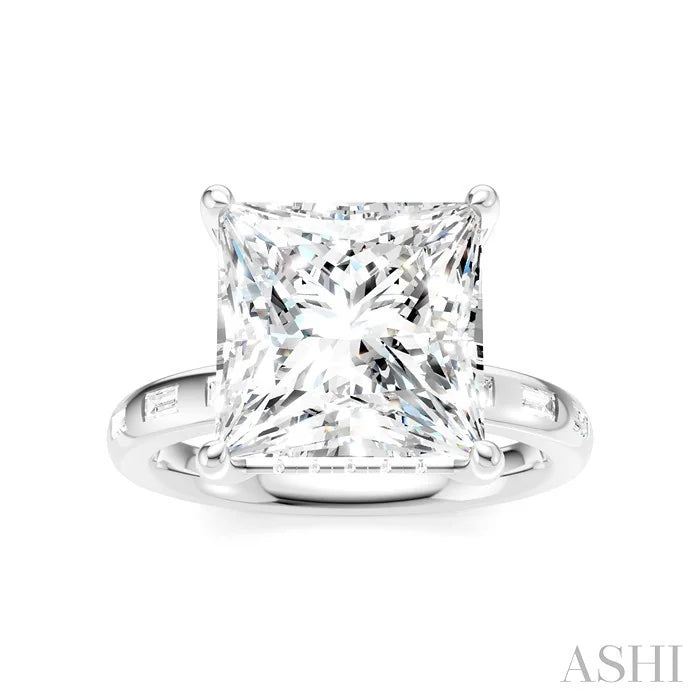 Princess Shape Semi-Mount Diamond Engagement Ring